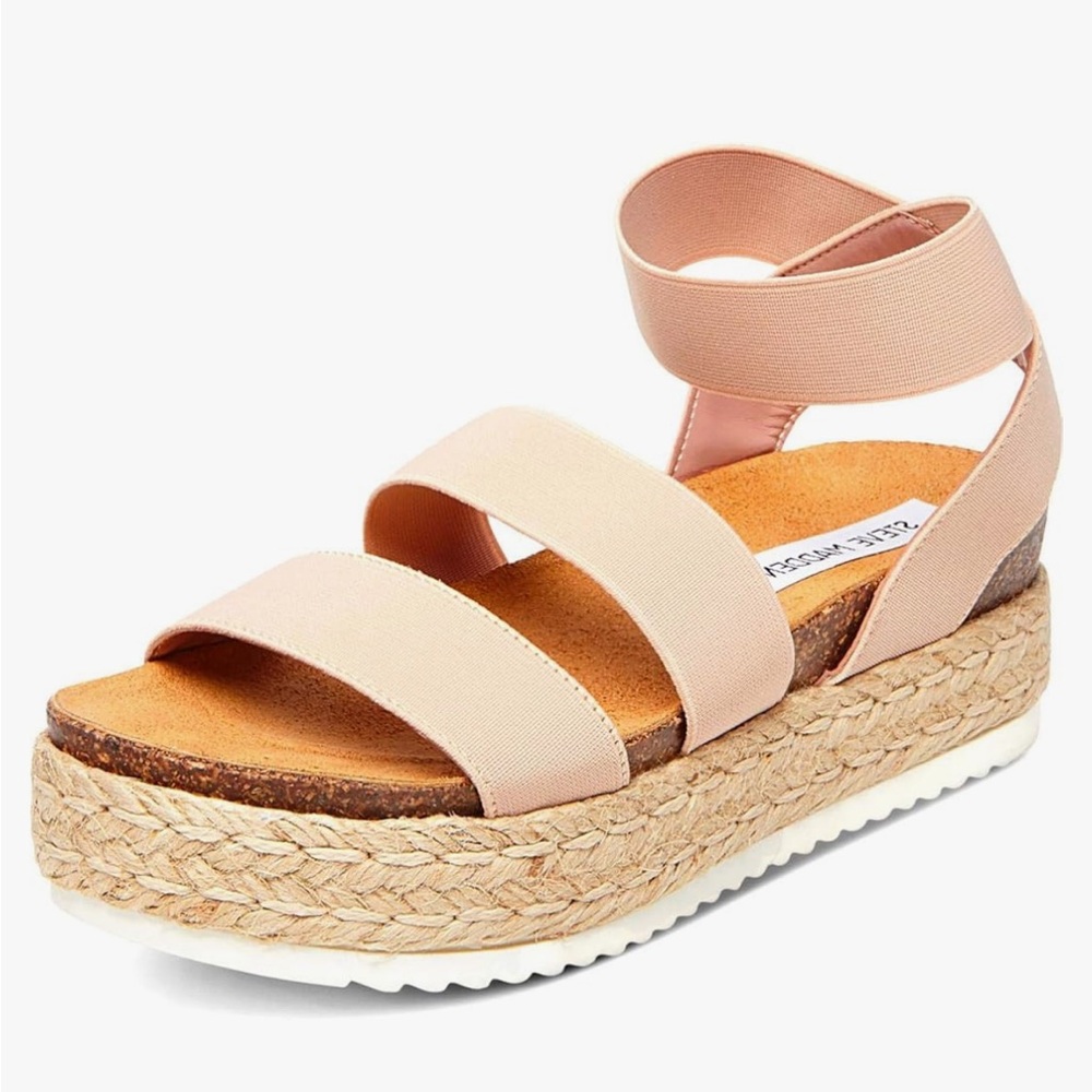 Steve Madden “Kimmie” Jute Espadrille Platform Sandals